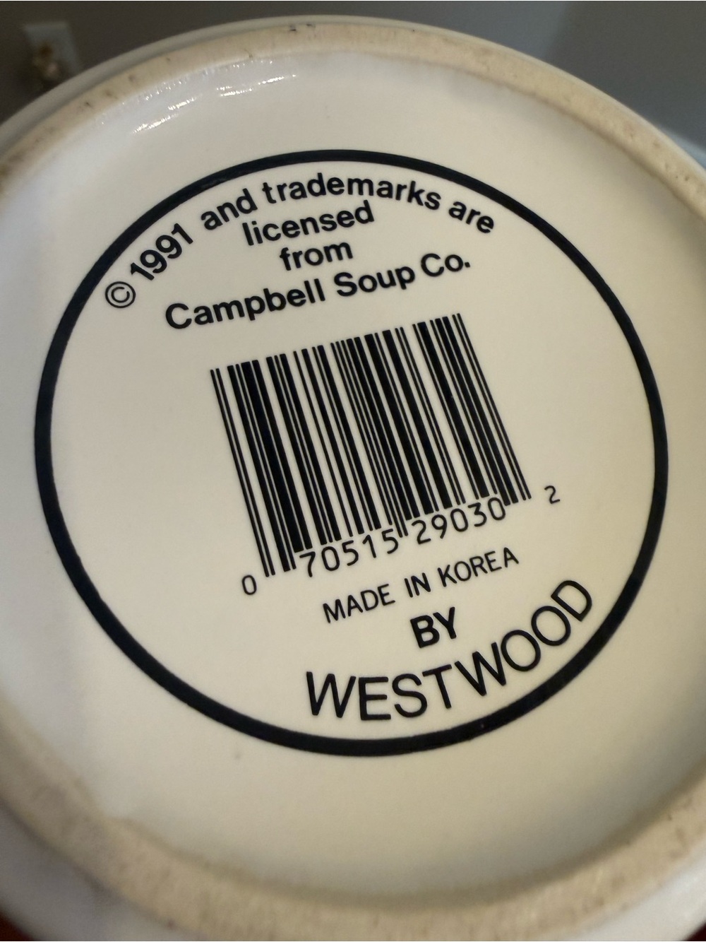 Vtg Campbell's Soup "M'm! M'm! Good!" Mugs produced by Westwood 1991-1994- 5 set - Picture 11 of 14